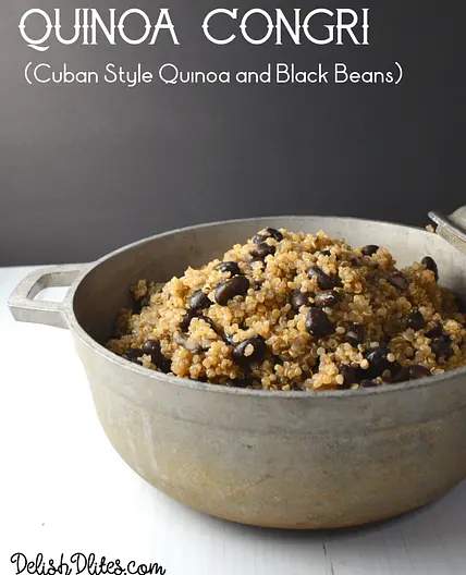 Quinoa Congri | Cuban Style Quinoa and Black Beans