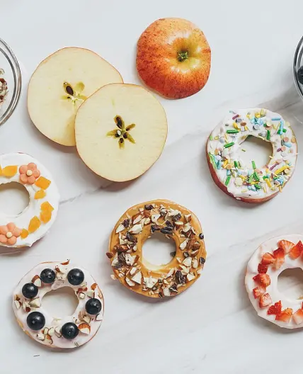 Easy Apple Fruit Donuts