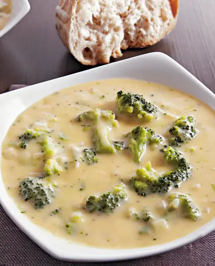 Slow-Cooker Three Cheese Broccoli Soup