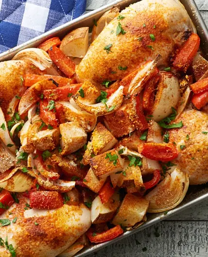 Easy Baked Chicken and Potato Dinner