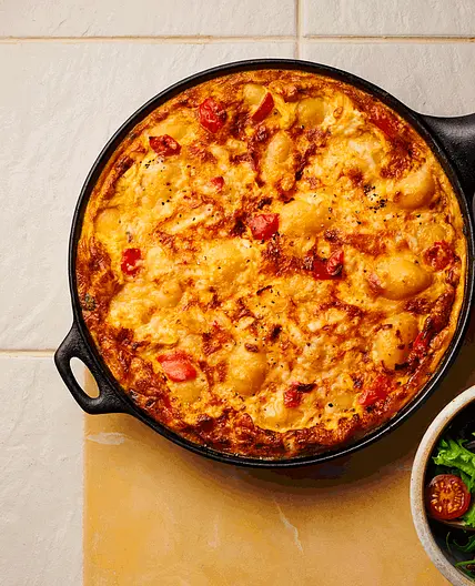Red pepper & pancetta frittata