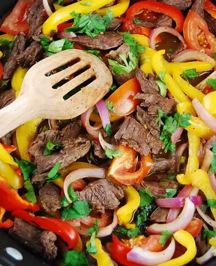 SKINNY PERUVIAN BEEF SALTADO RECIPE