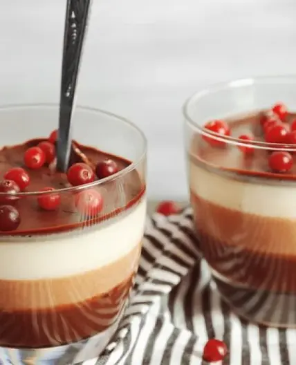 Verrine aux 3 chocolats