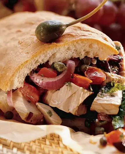 Mediterranean Grilled Tuna Sandwich