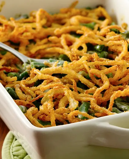 Gluten-Free Green Bean Casserole with Fried Onions