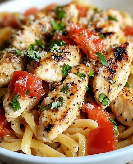 Bruschetta Chicken with Pasta