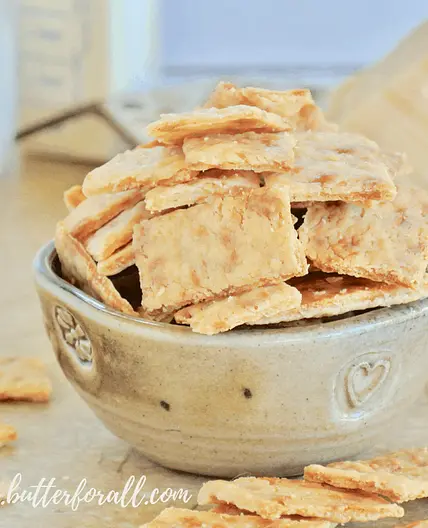 Buttery Parmesan Sourdough Discard Crackers
