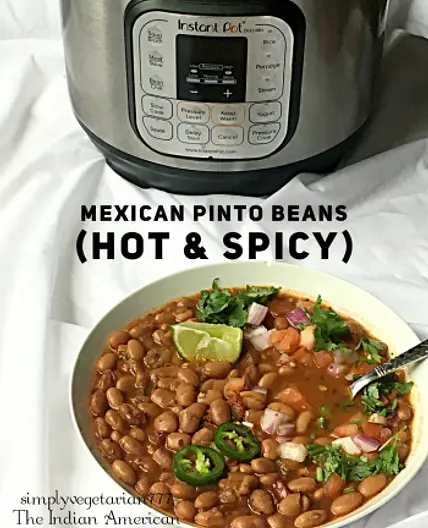 Instant Pot Mexican Pinto Beans Recipe - Vegan + Gluten-free