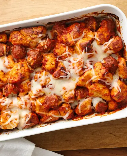 Italian Meatball and Biscuit Bake