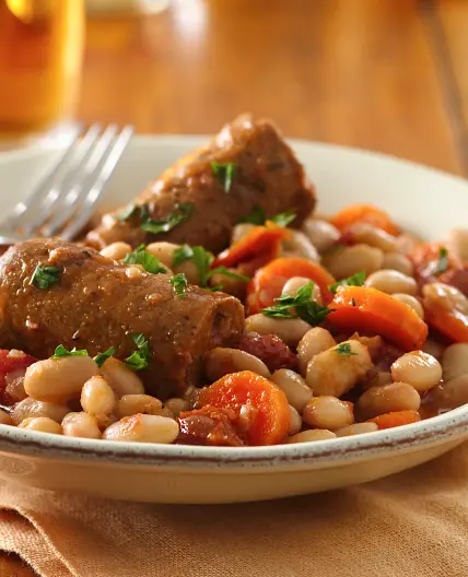 Slow-Cooker Great Northern Bean and Veggie Sausage Cassoulet