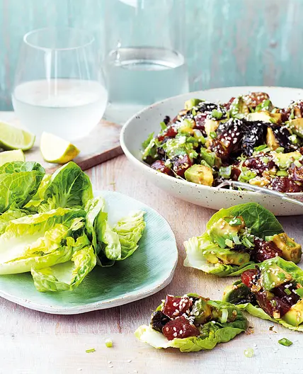 Tuna Poke bowl with avocado
