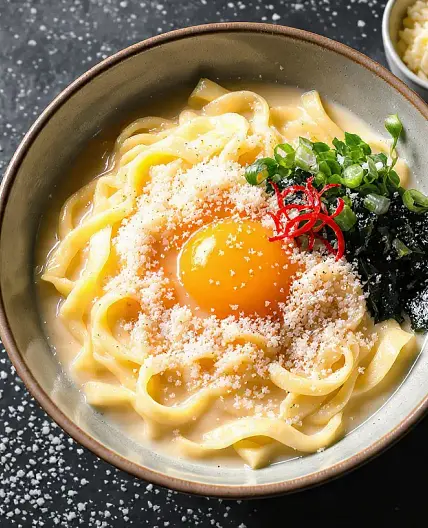 Ramen Buldak Carbonara (Creamy Fire Noodles, 10 Minutes)