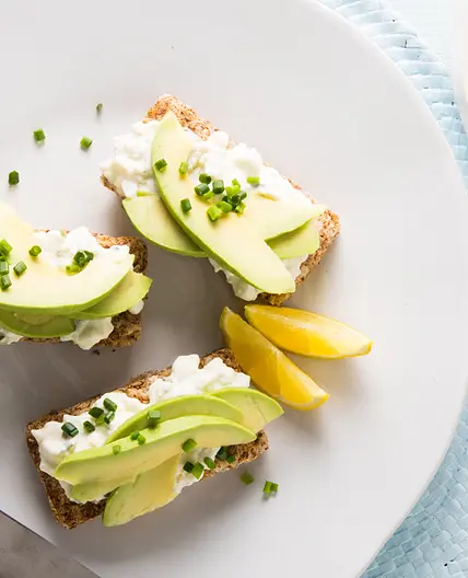 Avocado and cottage cheese on Weet-Bix™