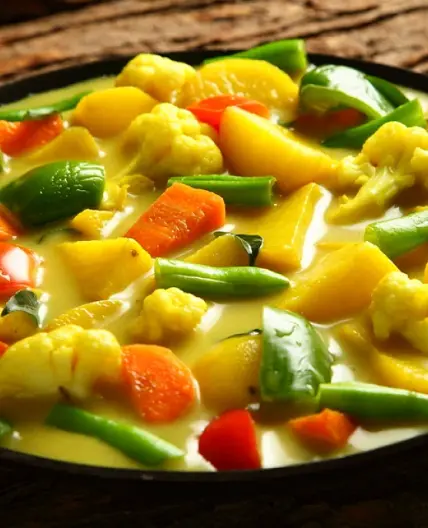 Légumes au lait de coco