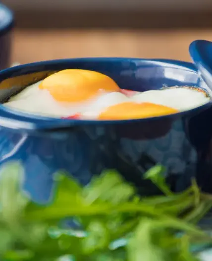 Oeufs cocotte au jambon au micro-ondes