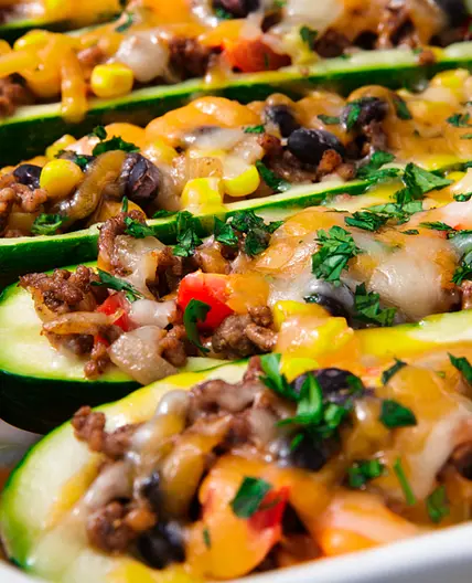 Burrito Zucchini Boats
