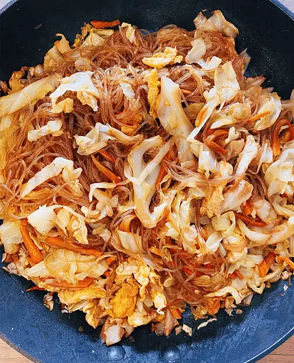 Cabbage Glass Noodle Stir Fry