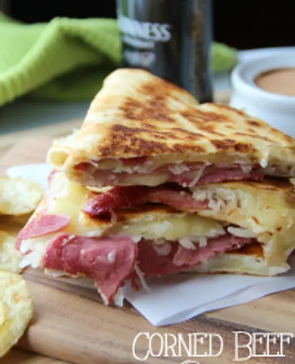 Corned Beef and Cabbage Quesadillas