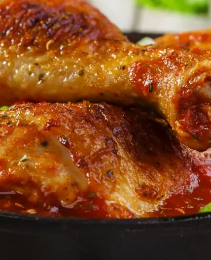 Mijoté de poulet aux tomates et à l'ail