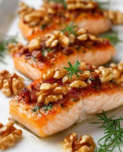 Spicy Walnut Crusted Salmon Recipe