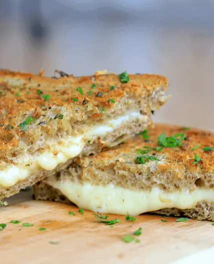 Air fryer low carb garlic bread grilled cheese