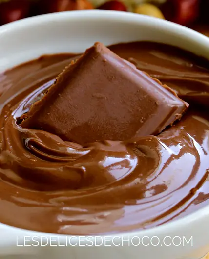 Crème ganache allégée au chocolat