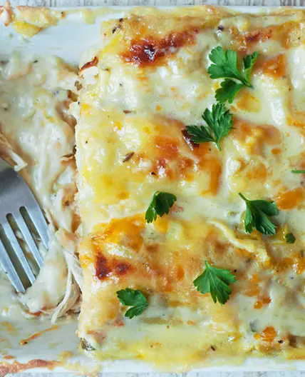 Skinny White Chicken Enchiladas
