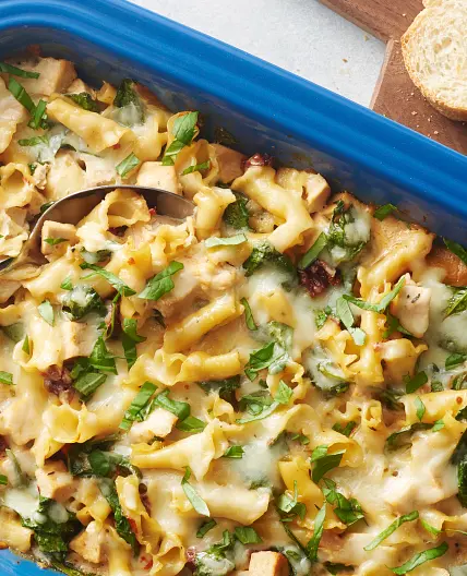 One-Pan Tuscan Chicken Pasta Bake