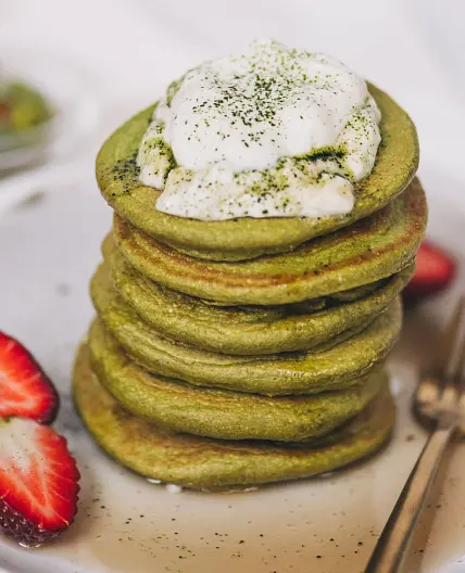 Matcha Protein Pancakes