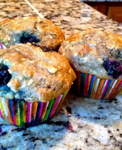 The Best Blueberry Yogurt Whole Wheat Muffins