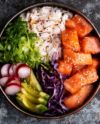 Spicy Chipotle Honey Salmon Bowl