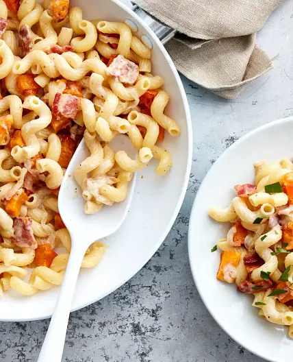 Creamy Bacon and Butternut Squash Pasta