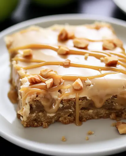 Salted Caramel Apple Sheet Cake