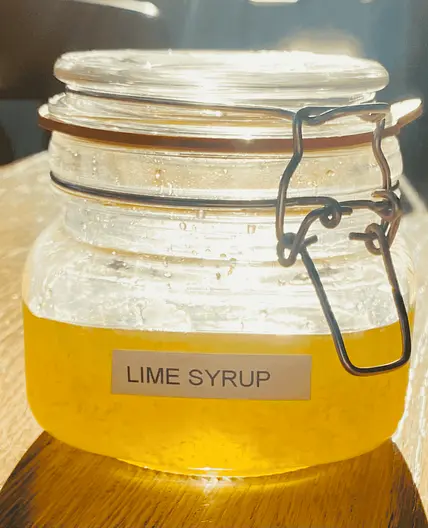 Lime simple syrup