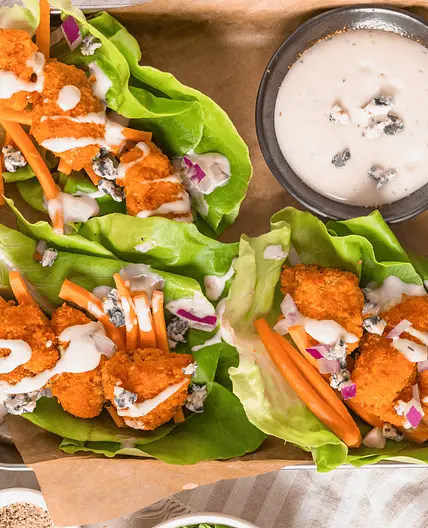 Buffalo Chicken Lettuce Wraps