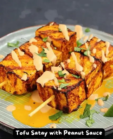 The Best Tofu Satay with Peanut Sauce