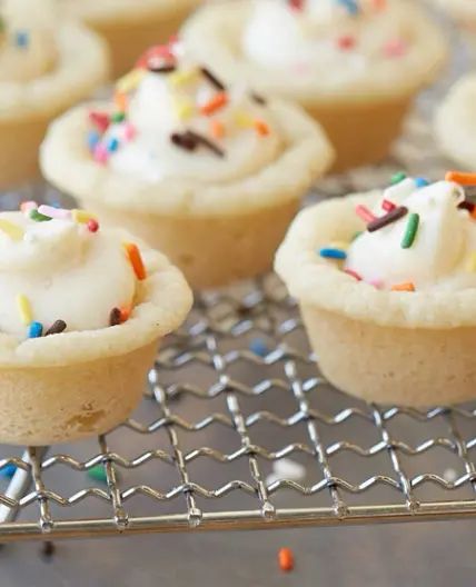 Birthday Cheesecake Cookie Cups