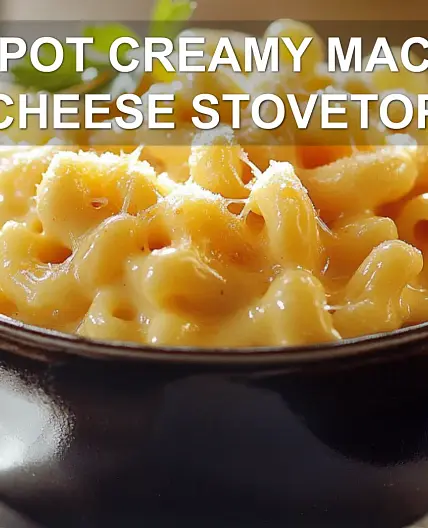 ONE POT CREAMY MAC AND CHEESE STOVETOP