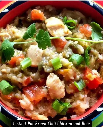 Instant Pot Green Chili Chicken and Rice Recipe