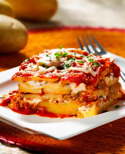 Quick & Healthy Guiltless Potato Lasagna