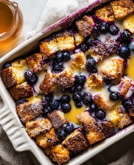 Overnight Blueberry French Toast Casserole