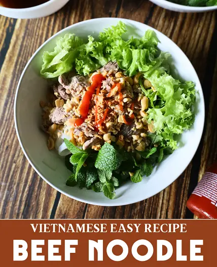 Pho Tron Recipe (Vietnamese Beef Noodle Salad)