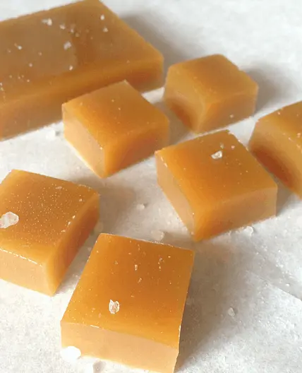 Salted Maple Honey Caramels {NO corn syrup}