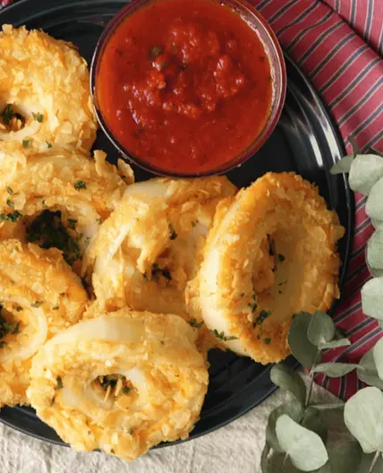 Baked Onion Cheese Rings