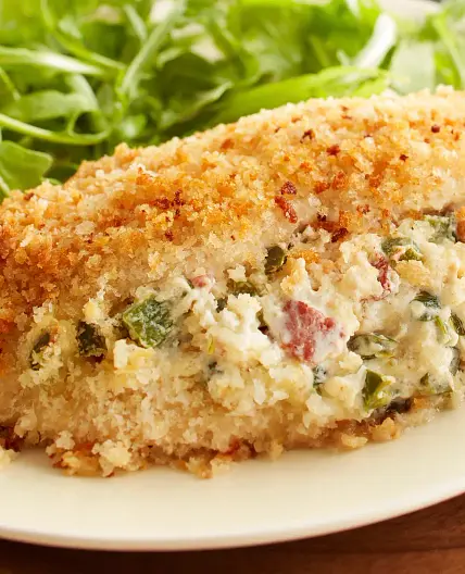 Bacon, Chile and Cream Cheese-Stuffed Chicken Breasts