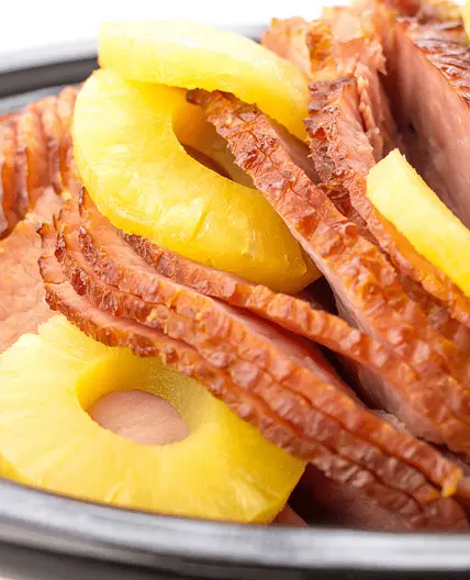 Slow Cooker Honey Pineapple Holiday Ham
