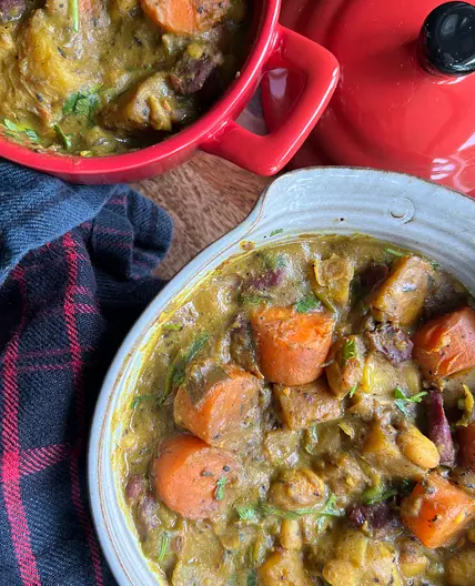 Plantain and Bean Curry