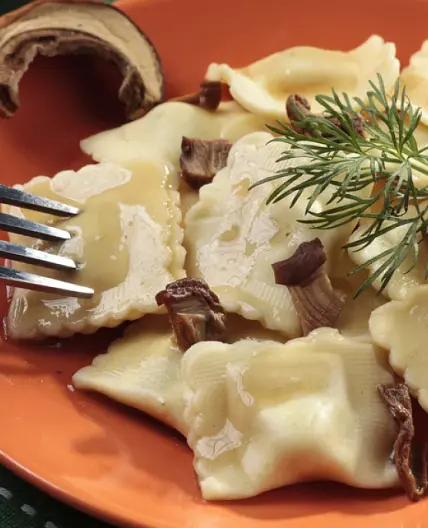 Raviolis champignons et ricotta