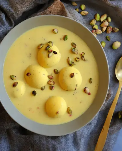 Rasmalai with Milk Powder
