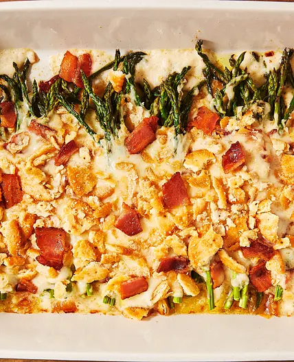 Cheesy Bacon-Asparagus Casserole